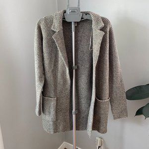 herringbone sweater blazer, size small